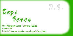dezi veres business card